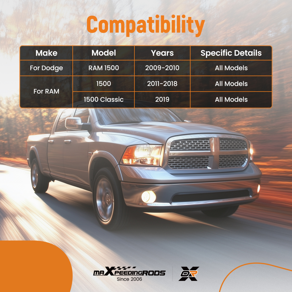 1pc Front Upper Right Control Arm for 2009 2010 2011 2012 2013-19 compatible for Dodge Ram 1500