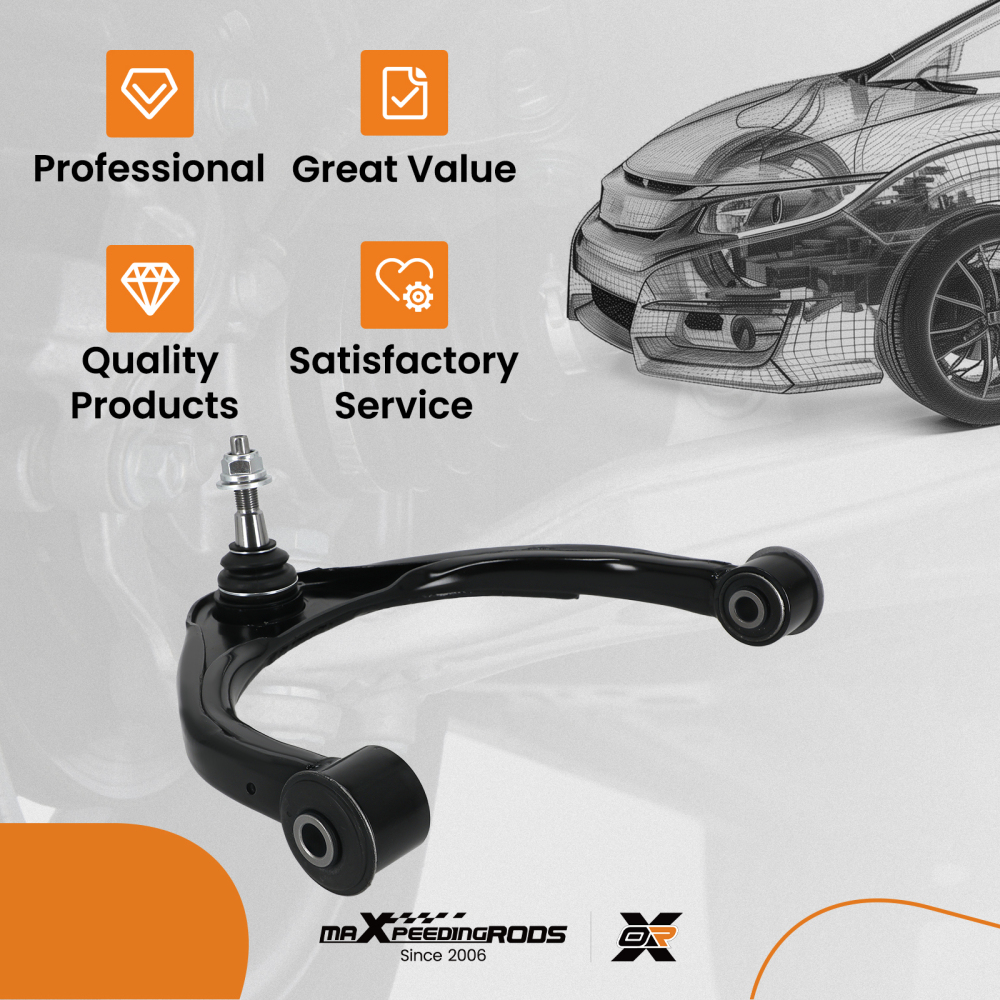 1pc Front Upper Right Control Arm for 2009 2010 2011 2012 2013-19 compatible for Dodge Ram 1500