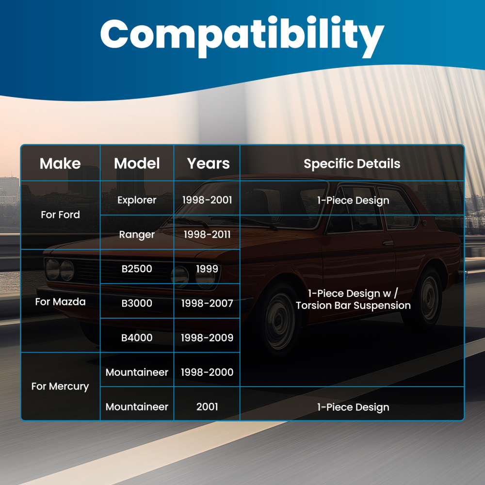 8PC Control Arm +Ball JointSwaybar Tie Rod compatible for Ford Explorer compatible for Ranger 1998-2011