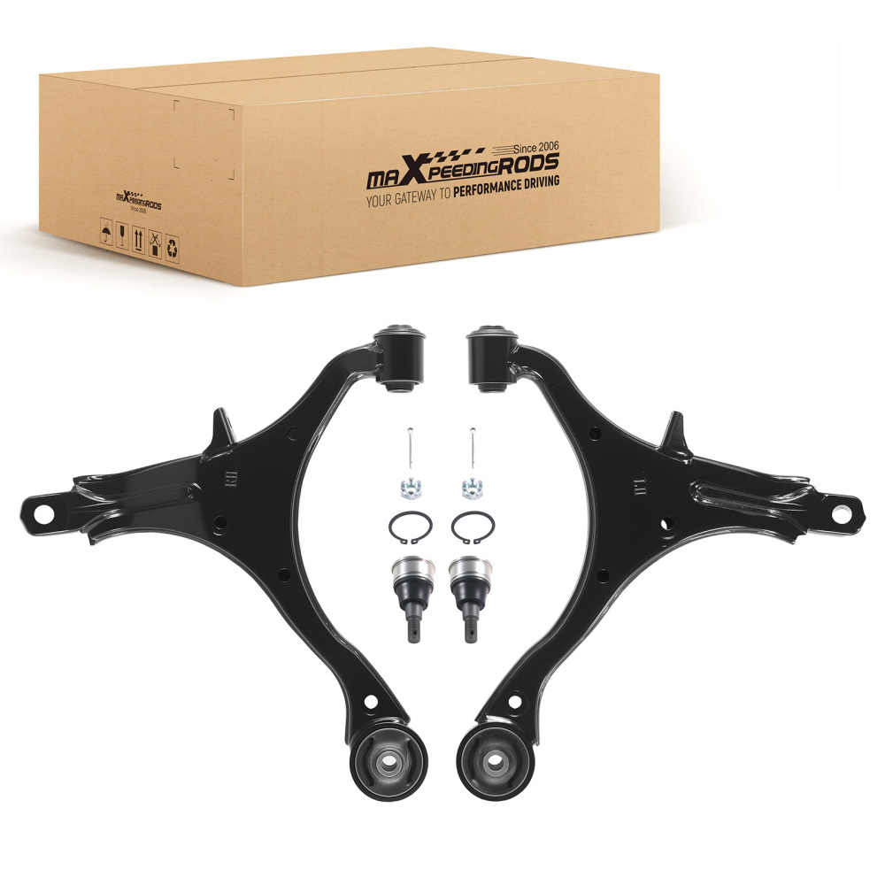 2PCS FRONT LOWER CONTROL ARMS + BALL JOINT compatible for HONDA CRV RD4 RD5 RD7 2001-2006