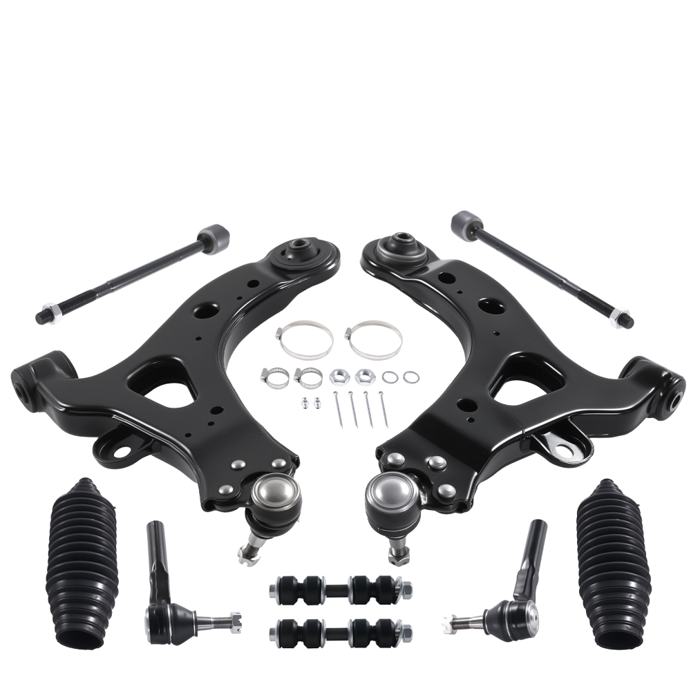 Front Lower Control Arms Tie Rods Kit For 2001-05 compatible for Pontiac Aztek 2005-06 Montana
