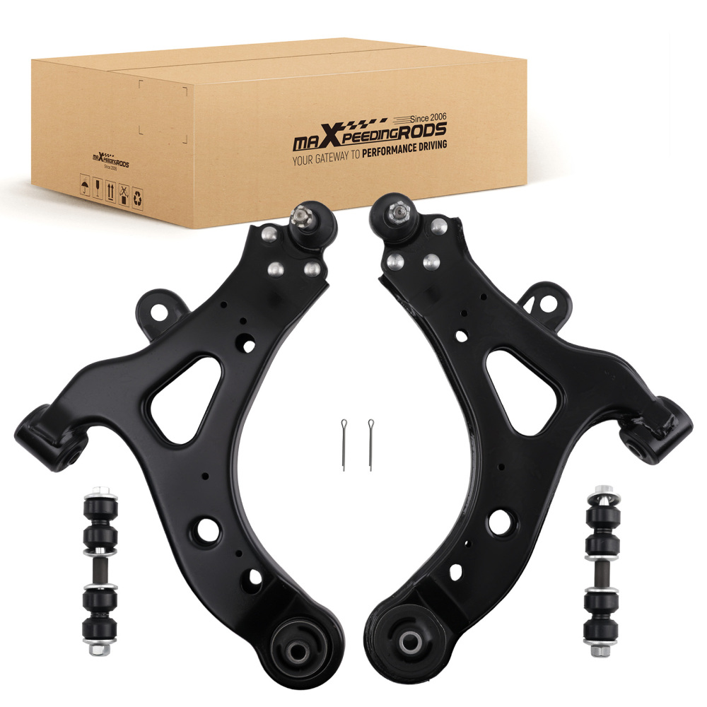 4x Front Lower Control Arms Sway Bar compatible for Buick Rendezvous compatible for Pontiac Aztek Montana