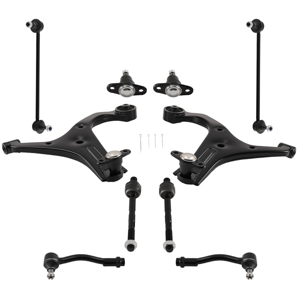 10pc Front Lower Control Arm Kit compatible for KIA Rio Rio5 2006-2011 K640404 K640403