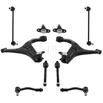 10pc Front Lower Control Arm Kit compatible for KIA Rio Rio5 2006-2011 K640404 K640403
