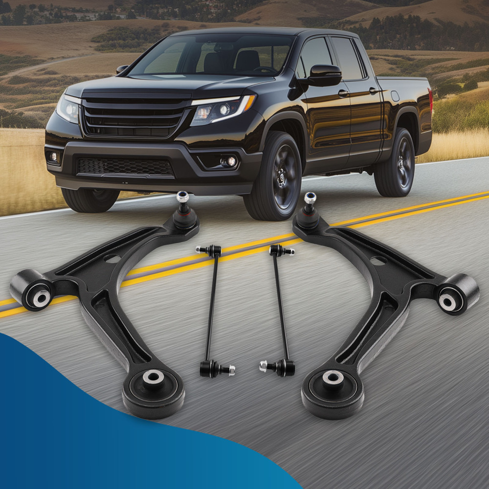 4pcs Front Lower Control Arms Sway Bar Links for 2006 2007-2014 compatible for Honda Ridgeline