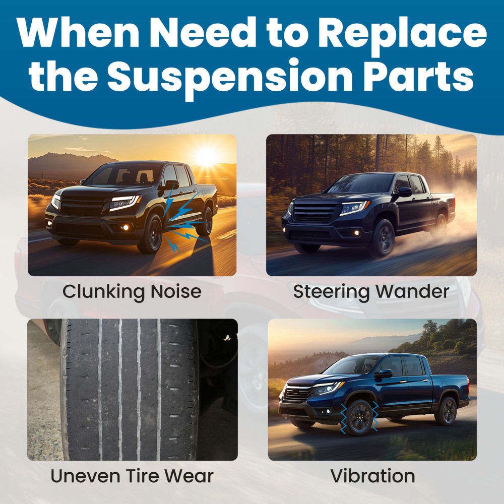 4pcs Front Lower Control Arms Sway Bar Links for 2006 2007-2014 compatible for Honda Ridgeline