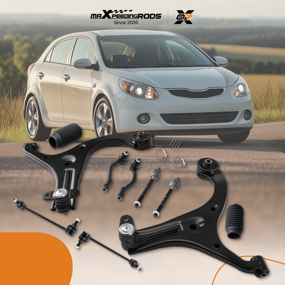 12pc Front Lower Control Arm Ball Joint Kit compatible for KIA RIO RIO5 2006-2011 EV800352