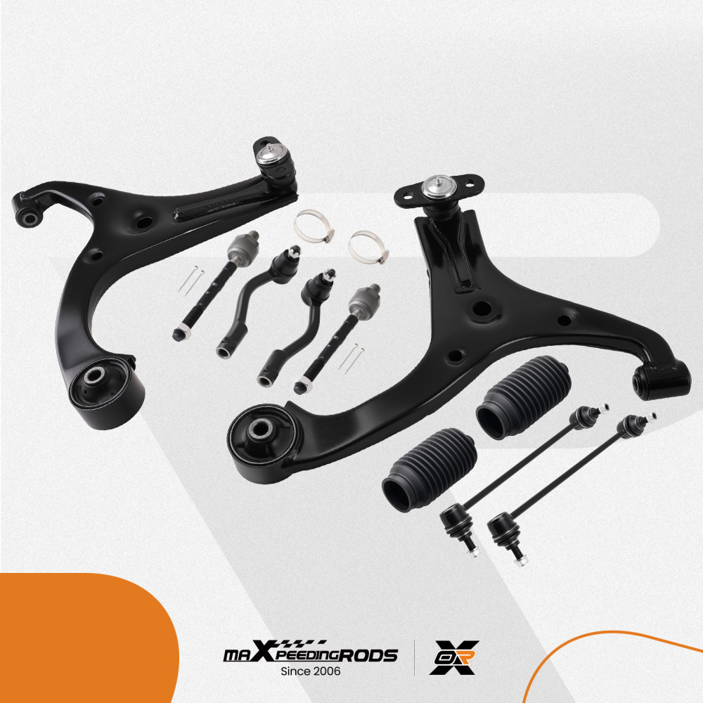 12pc Front Lower Control Arm Ball Joint Kit compatible for KIA RIO RIO5 2006-2011 EV800352