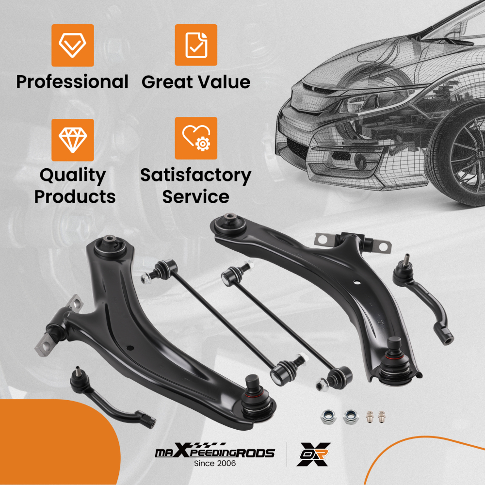 maXpeedingrods 6Pcs Front Suspension Kit Compatible for Nissan Rogue 2008-2013
