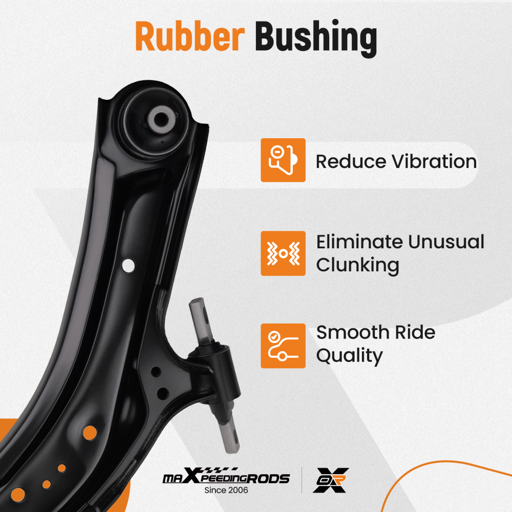 Front Lower Control Arms w/Ball Joint + Sway Bars + Outer Tie Rods Replacement Compatible for Nissan Rogue Sport - 6pc Set 2014-2019