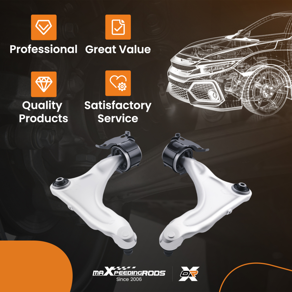 2 FRONT LOWER WISHBONES CONTROL ARMS compatible for LAND ROVER RANGE ROVER EVOQUE LR024473