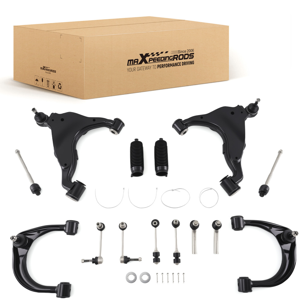 14x Front Lower Upper Control Arm SwayBar compatible for Toyota 4Runner Lexus GX470 2003-09