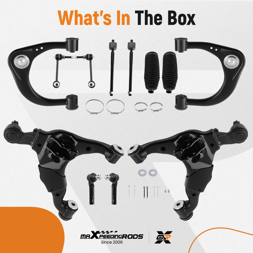 Front Control Arm Ball Joint Tie Rod End and Sway Bar Link Steering Rack Kit Compatible for Toyota Tacoma 2005-2015