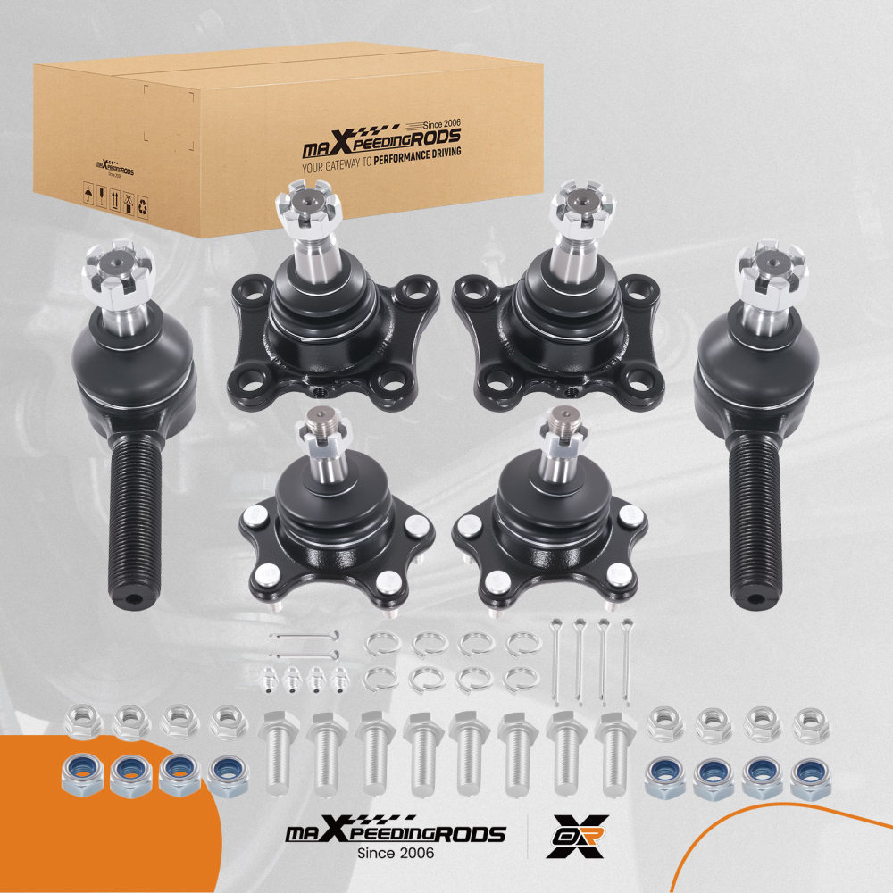 6pc Front Upper Lower Ball Joint Tie Rod compatible for 4Runner 1989-1995 Pickup T100 93-98