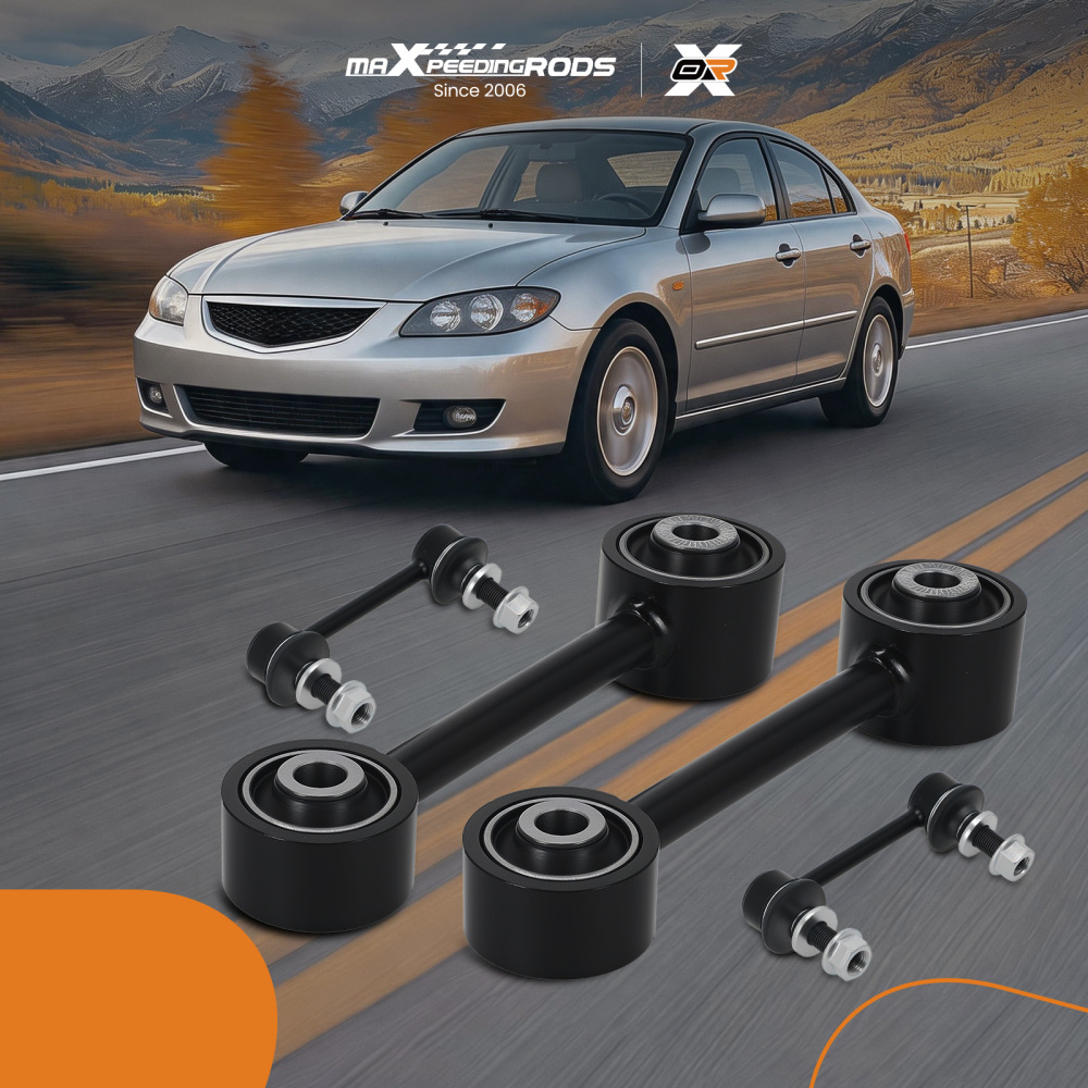 4x Rear Lower Forward Control Arm Stabilizer Sway Bar Links compatible for Highlander 14-19
