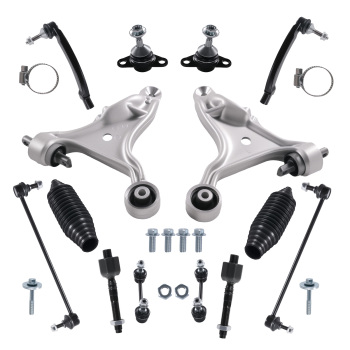 14PC Front Lower Control Arm Ball Joint Stabilizer Link compatible for VOLVO S80 2001-2006