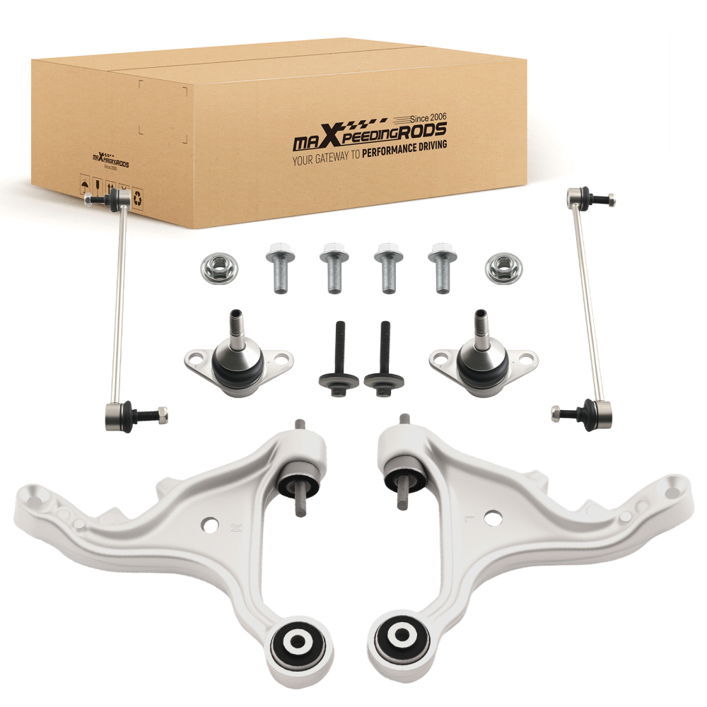 6x Front Lower Control Arm Sway Bar compatible for VOLVO S80 1999-2006 K640442 w/Ball Joint