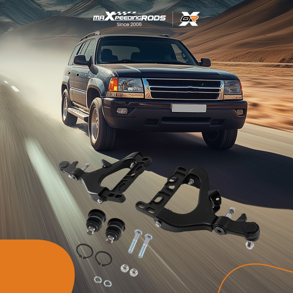 Front Lower Control Arms + Ball Joints for 2004-2007 compatible for Chevy Trailblazer compatible for GMC Envoy