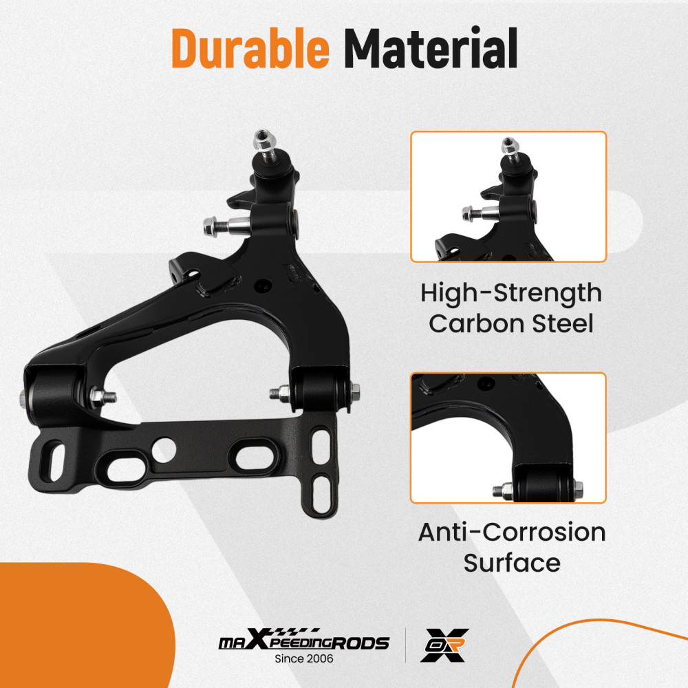 Front Lower Control Arms + Ball Joints for 2004-2007 compatible for Chevy Trailblazer compatible for GMC Envoy