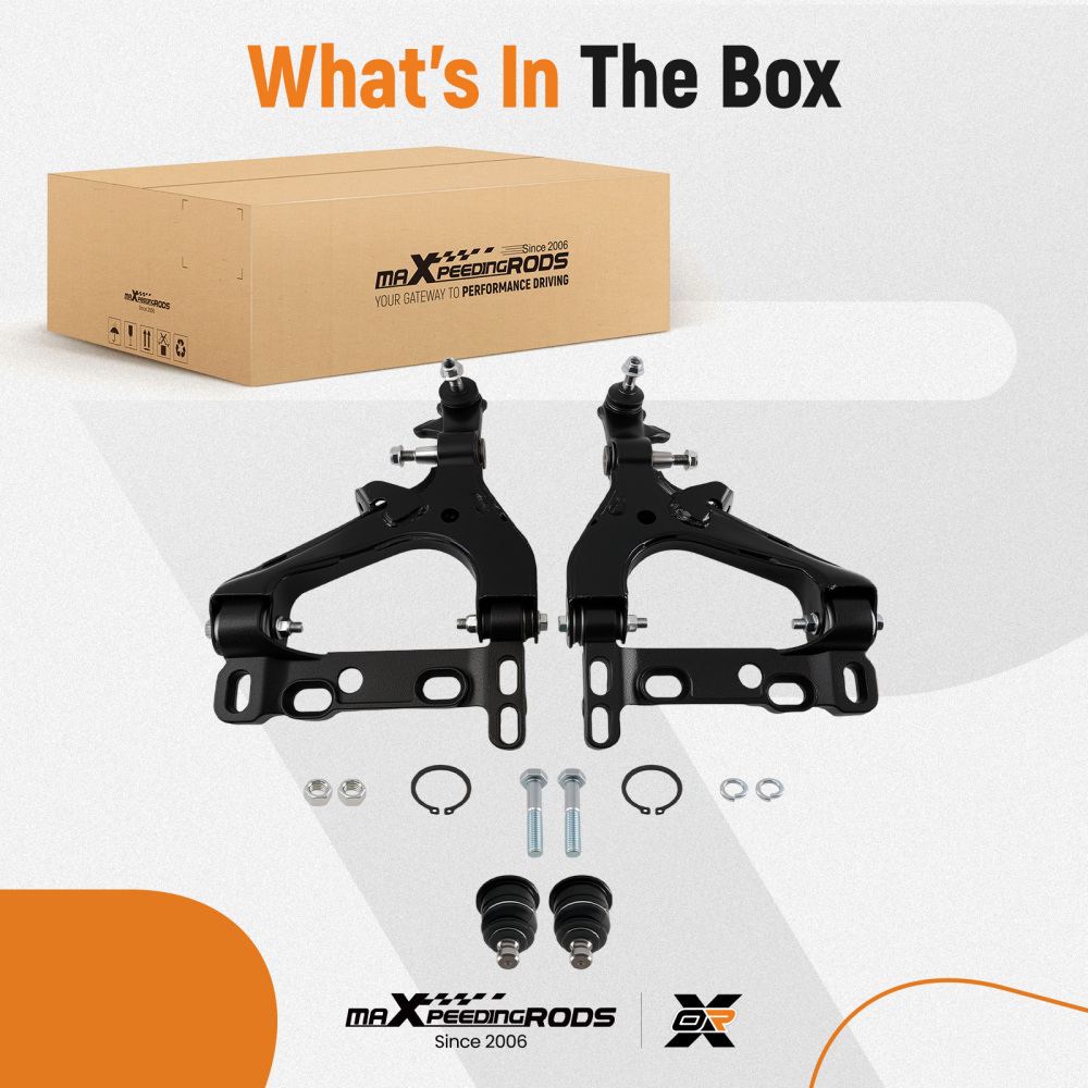 Front Lower Control Arms + Ball Joints for 2004-2007 compatible for Chevy Trailblazer compatible for GMC Envoy