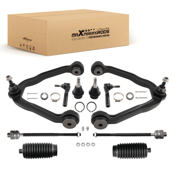 Front Upper Control Arm w/Ball Joint Tie Rod Kit compatible for Chevy Express 1500 2003 -14