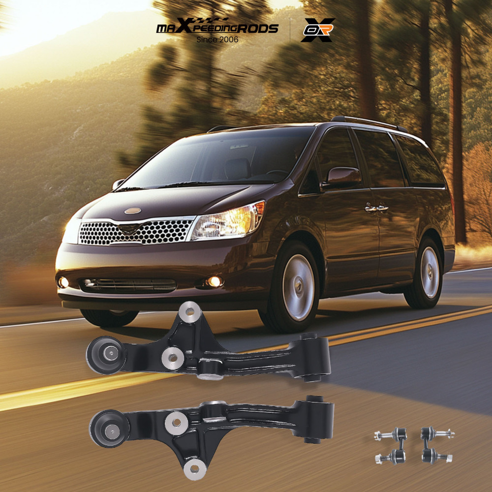 Front Lower Control Arms w/ Ball Joint Sway Bar Links for 2002 - 2005 compatible for Kia Sedona