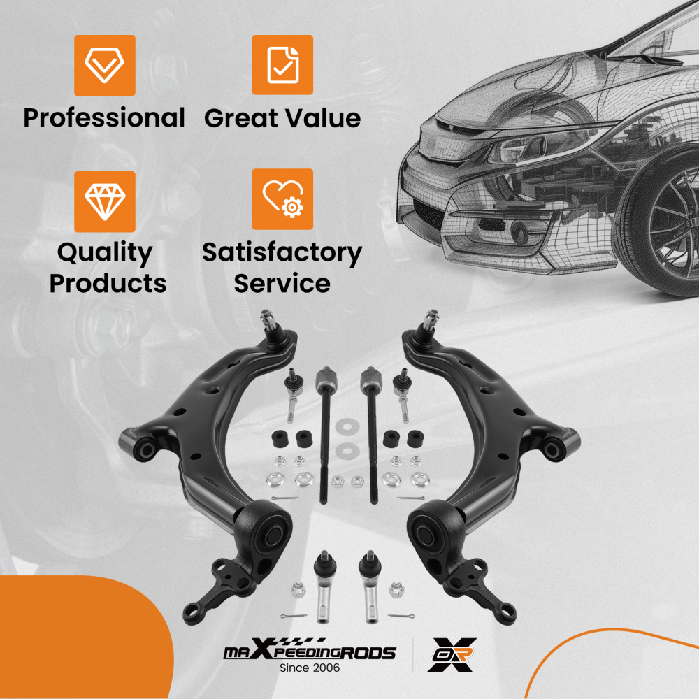 8PC Front Lower Control Arm For 2001 2002 2003 2004 2005 2006 compatible for Nissan Sentra
