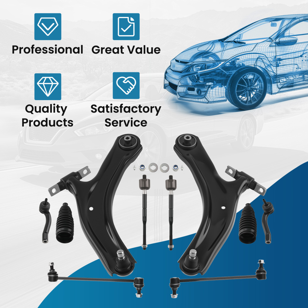 maXpeedingrods 10Pcs Front Suspension Kit Compatible for Nissan Sentra 2007-2012