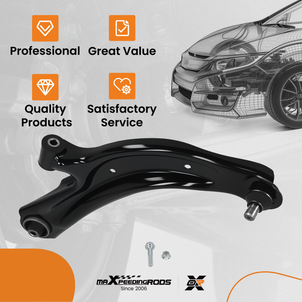 Front Lower Control Arm Assembly compatible for Chevrolet City Express 2015-2018 CK622159