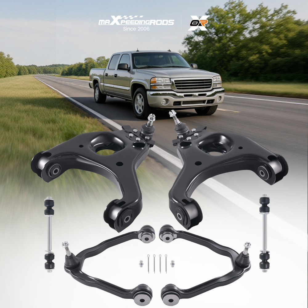 RWD Front Control Arms Sway Bar Links for 1999 2000-2006 compatible for Chevy Silverado 1500