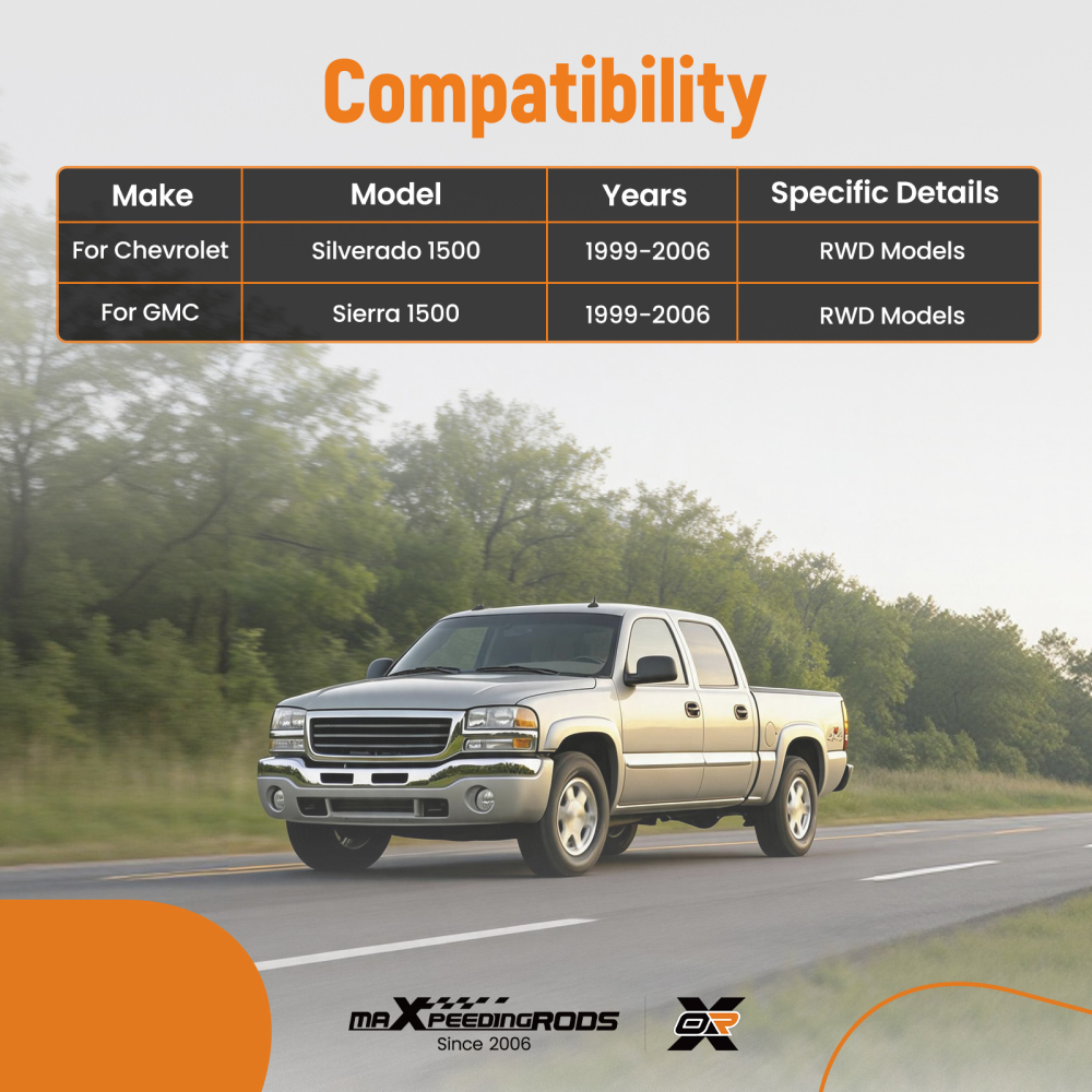 RWD Front Control Arms Sway Bar Links for 1999 2000-2006 compatible for Chevy Silverado 1500