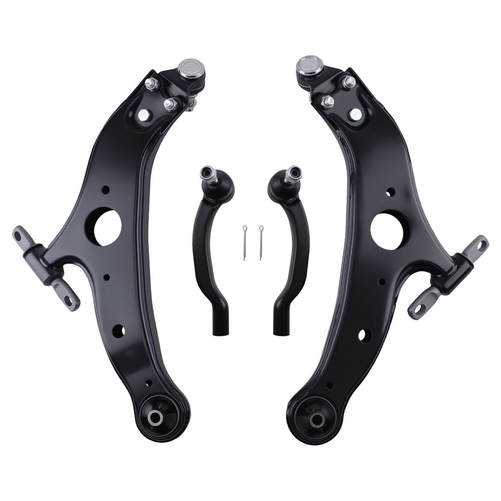 4x Front Lower Control Arm Ball Joint Tie Rod End compatible for Toyota Sienna 2004-2010