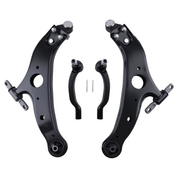 4x Front Lower Control Arm Ball Joint Tie Rod End compatible for Toyota Sienna 2004-2010