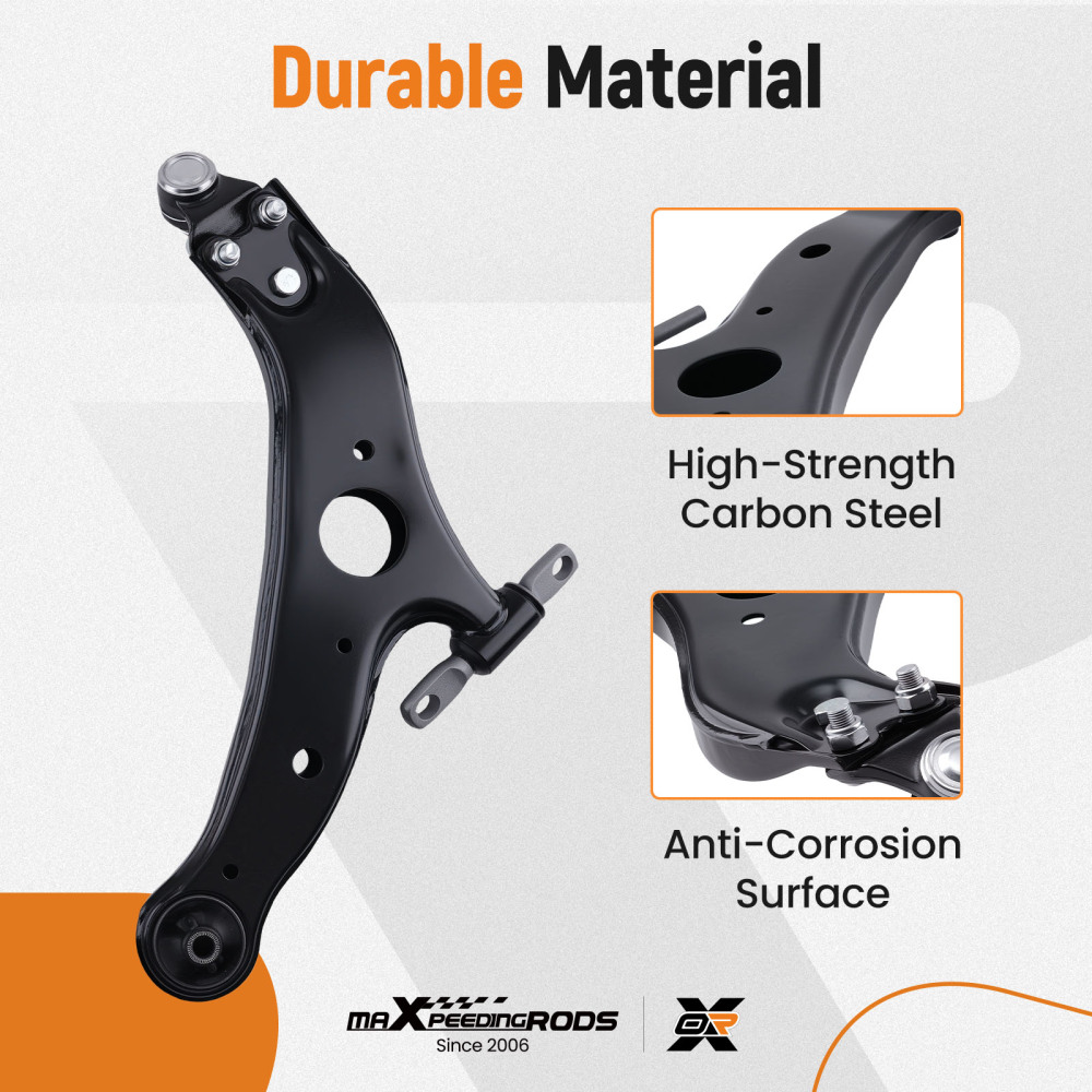 4x Front Lower Control Arm Ball Joint Tie Rod End compatible for Toyota Sienna 2004-2010