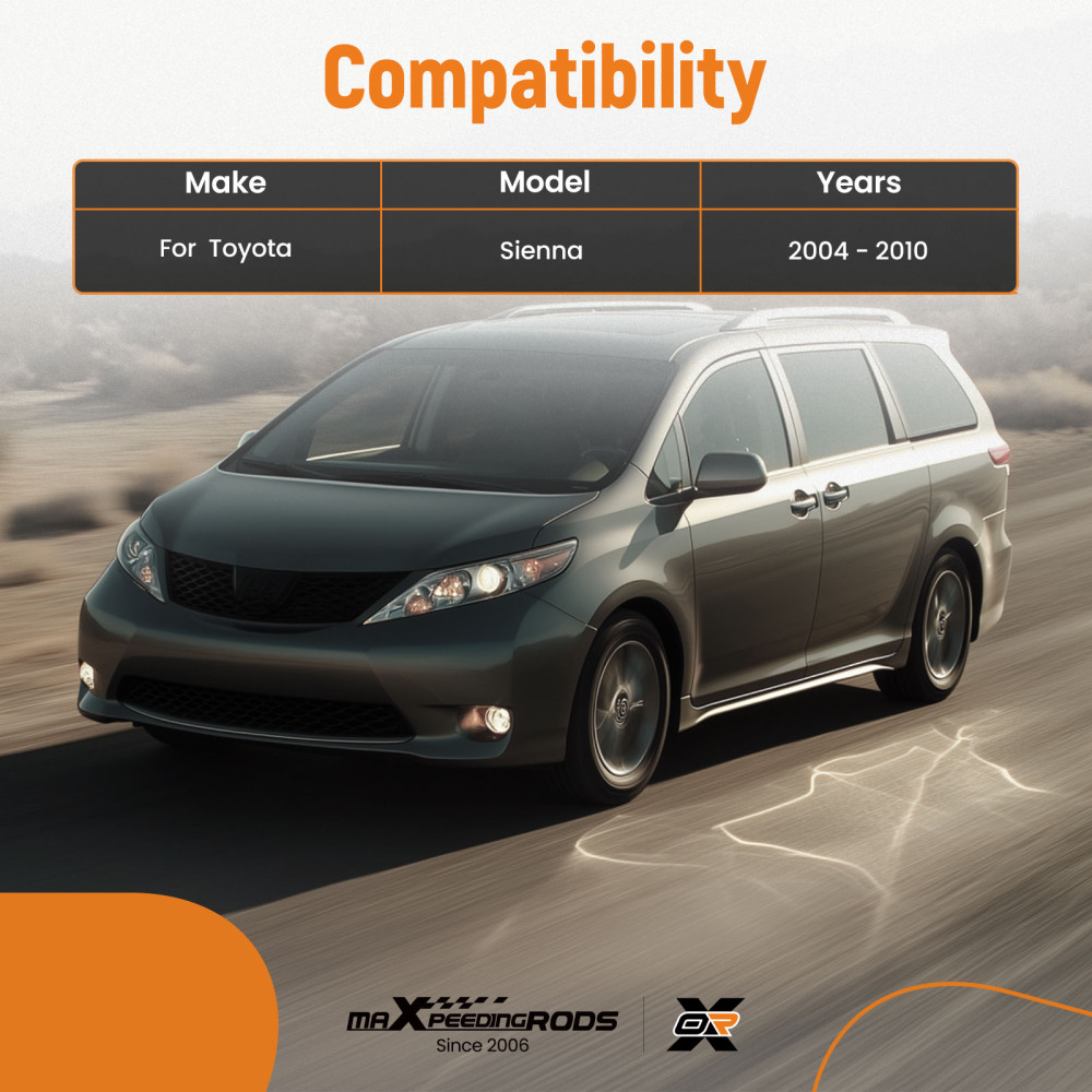 4x Front Lower Control Arm Ball Joint Tie Rod End compatible for Toyota Sienna 2004-2010