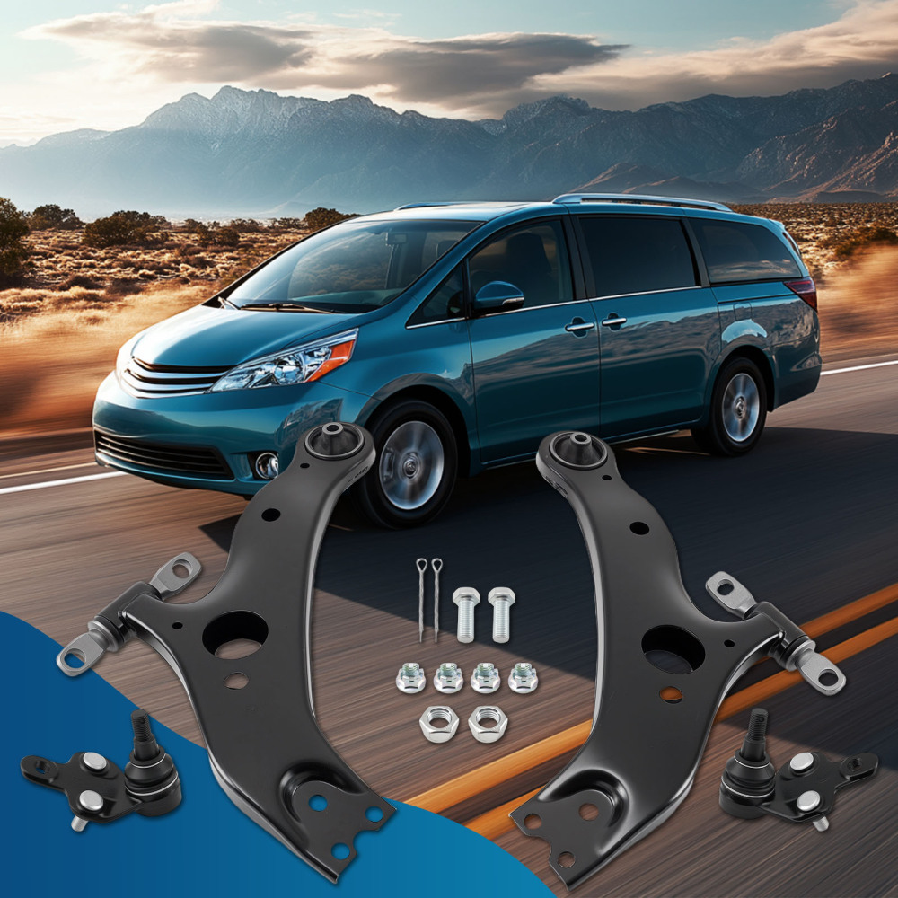 2pc Front Lower LeftRight Control Armball Joint compatible for Toyota Sienna 04-2010