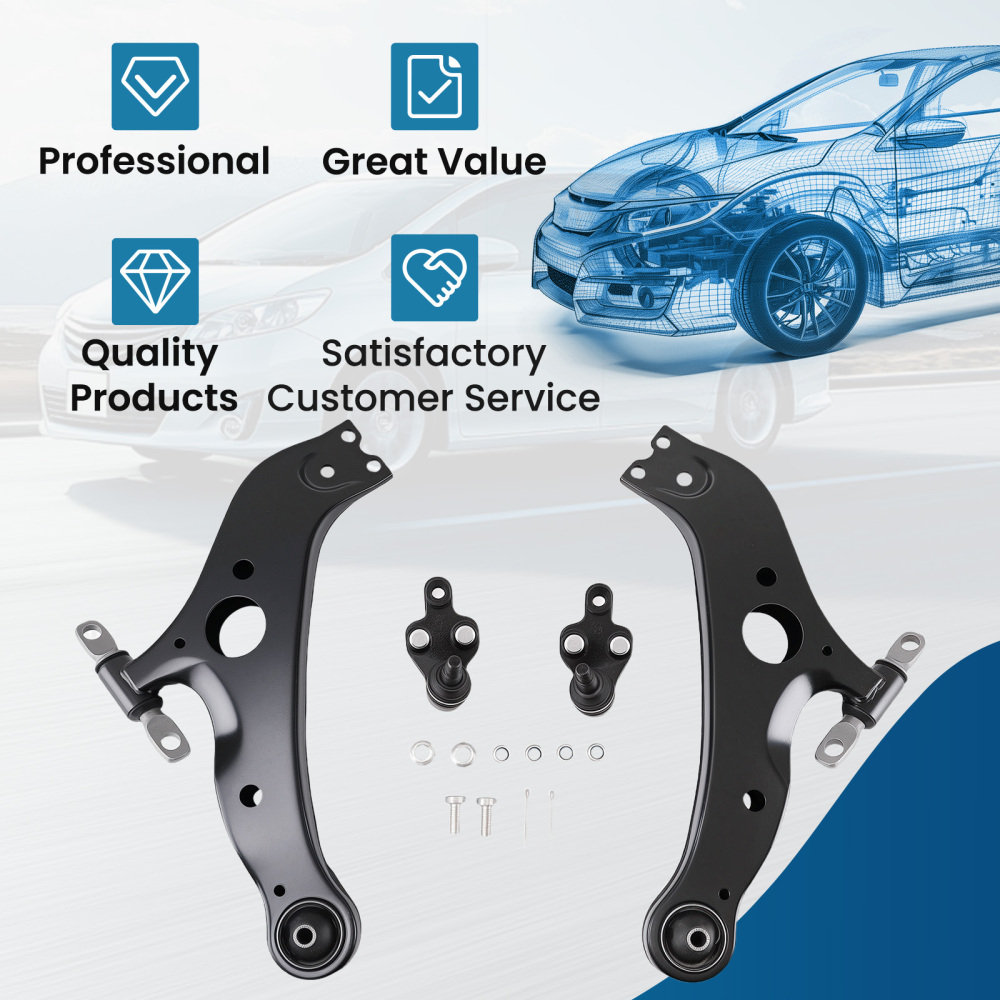 2pc Front Lower LeftRight Control Armball Joint compatible for Toyota Sienna 04-2010