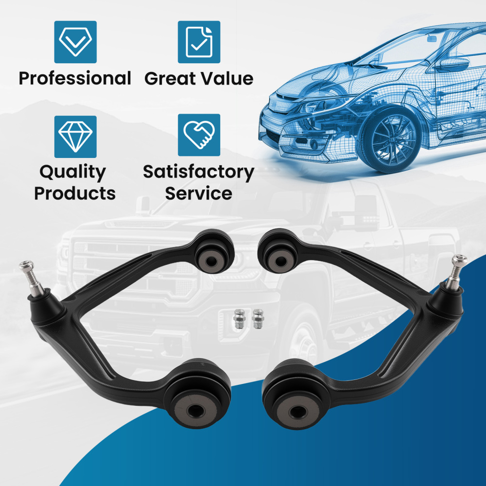 2pcs Front Upper Control Arms for 2011-2019 compatible for Chevy Silverado Sierra 2500 3500 HD