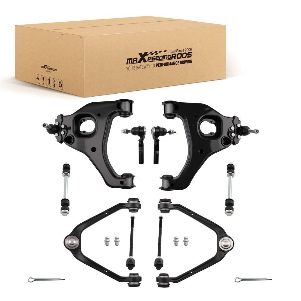 10x Front Control Arms Suspension Kit compatible for Chevrolet Silverado 1500 1999-2006 RWD