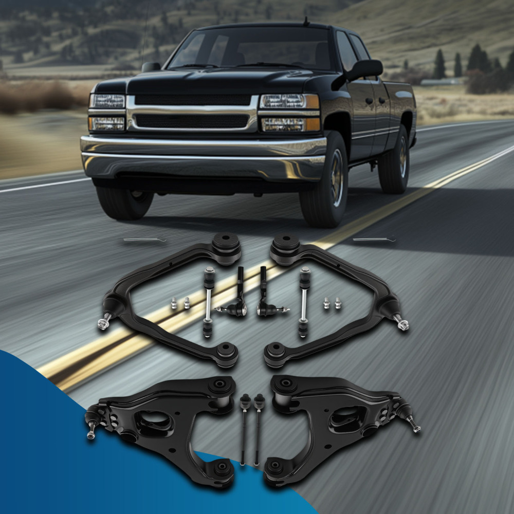 10x Front Control Arms Suspension Kit compatible for Chevrolet Silverado 1500 1999-2006 RWD