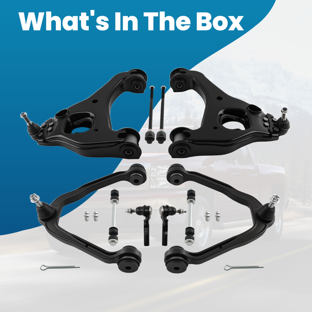 10x Front Control Arms Suspension Kit compatible for Chevrolet Silverado 1500 1999-2006 RWD