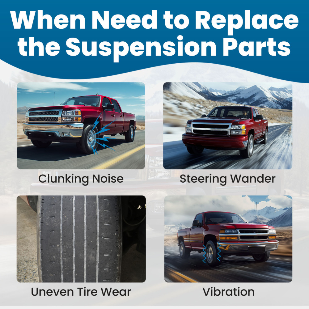 10x Front Control Arms Suspension Kit compatible for Chevrolet Silverado 1500 1999-2006 RWD