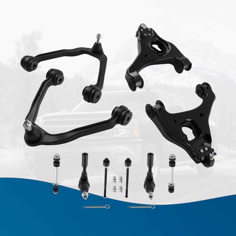 10x Front Control Arms Suspension Kit compatible for Chevrolet Silverado 1500 1999-2006 RWD