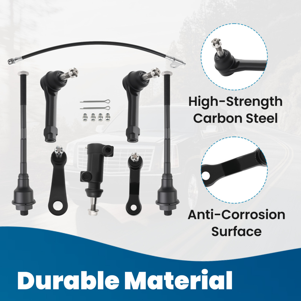 Front Inner Outer Tie Rods Idler Arms Kit compatible for Suburban 1500 compatible for Tahoe Yukon Escalade