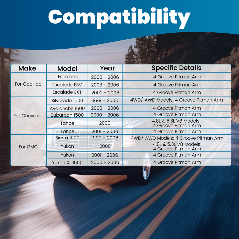 Front Inner Outer Tie Rods Idler Arms Kit compatible for Suburban 1500 compatible for Tahoe Yukon Escalade