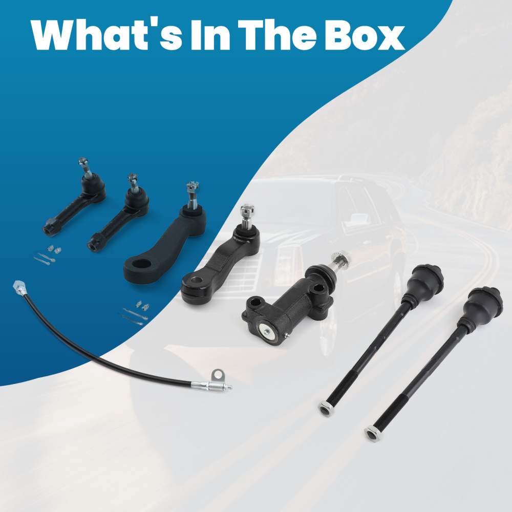 Front Inner Outer Tie Rods Idler Arms Kit compatible for Suburban 1500 compatible for Tahoe Yukon Escalade