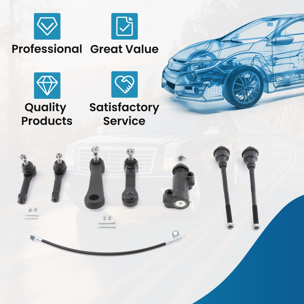 Front Inner Outer Tie Rods Idler Arms Kit compatible for Suburban 1500 compatible for Tahoe Yukon Escalade