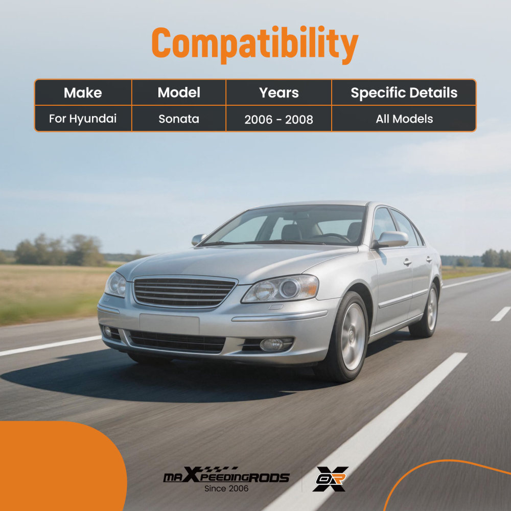 Front Upper Lower Control Arms Tie Rods Boots Sway Bars for 06-08 compatible for Hyundai Sonata