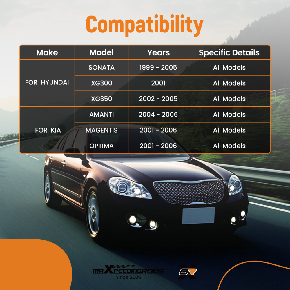 Control Arm Assembly compatible for Hyundai XG300 XG350 2001-2005 K620103 K620104 Kit