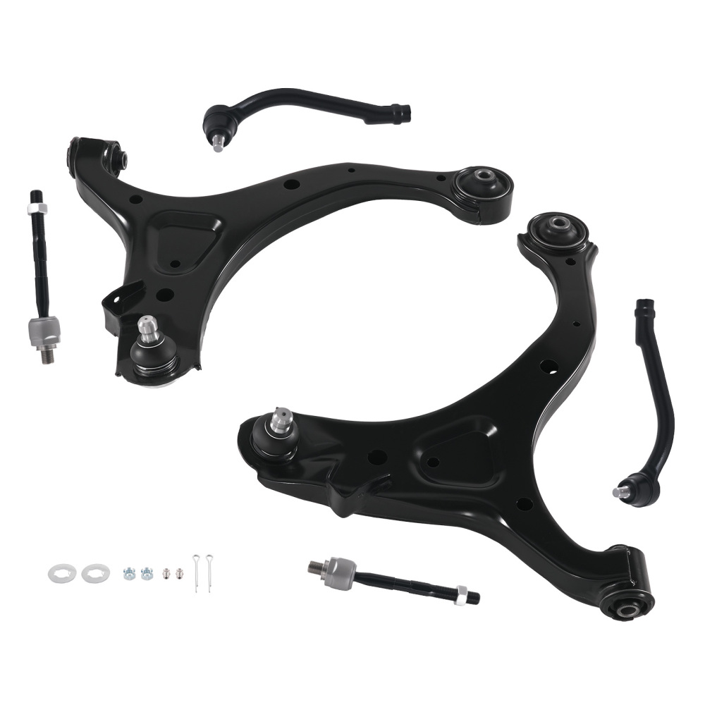 6pc Front Lower Control Arm Tie Rods for2007-2013 compatible for Hyundai Santa Fe compatible for Kia Sorento